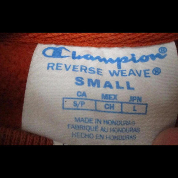 Champion LIFE Women's Reverse Weave Cropped Cut Off Crew Orange Size Small - Picture 6 of 8